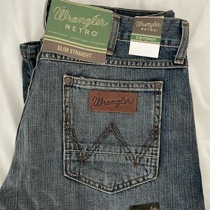 Wrangler Retro jeans size 33-32 slim straight NWT